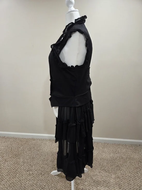 torrid Black Long Dress Vest with Sleek Silhouette - Picture 2 of 4